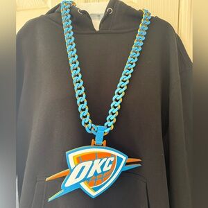 NBA OKC Thunder Statement Necklace - Blue & Orange